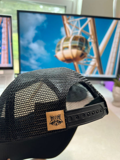 Black & White Trucker Hat / Mesh Adjustable
